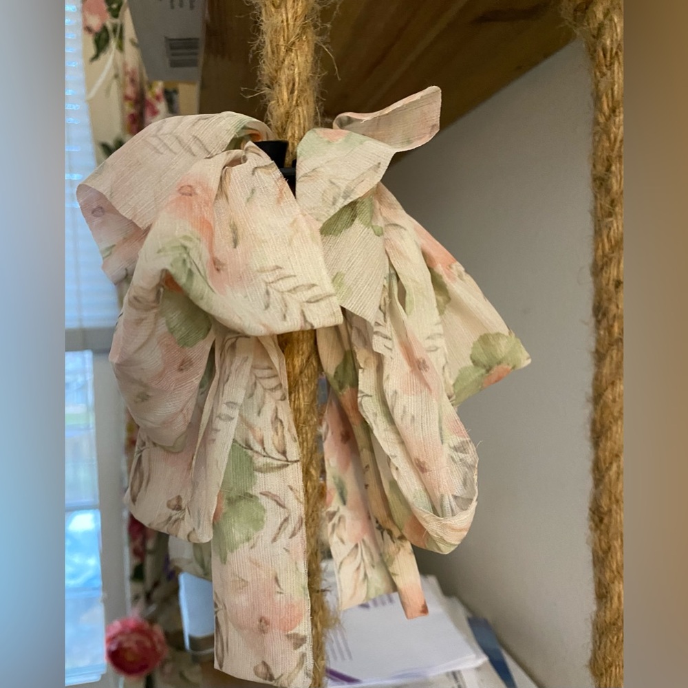 Floral Hair Clip - Pink and Green